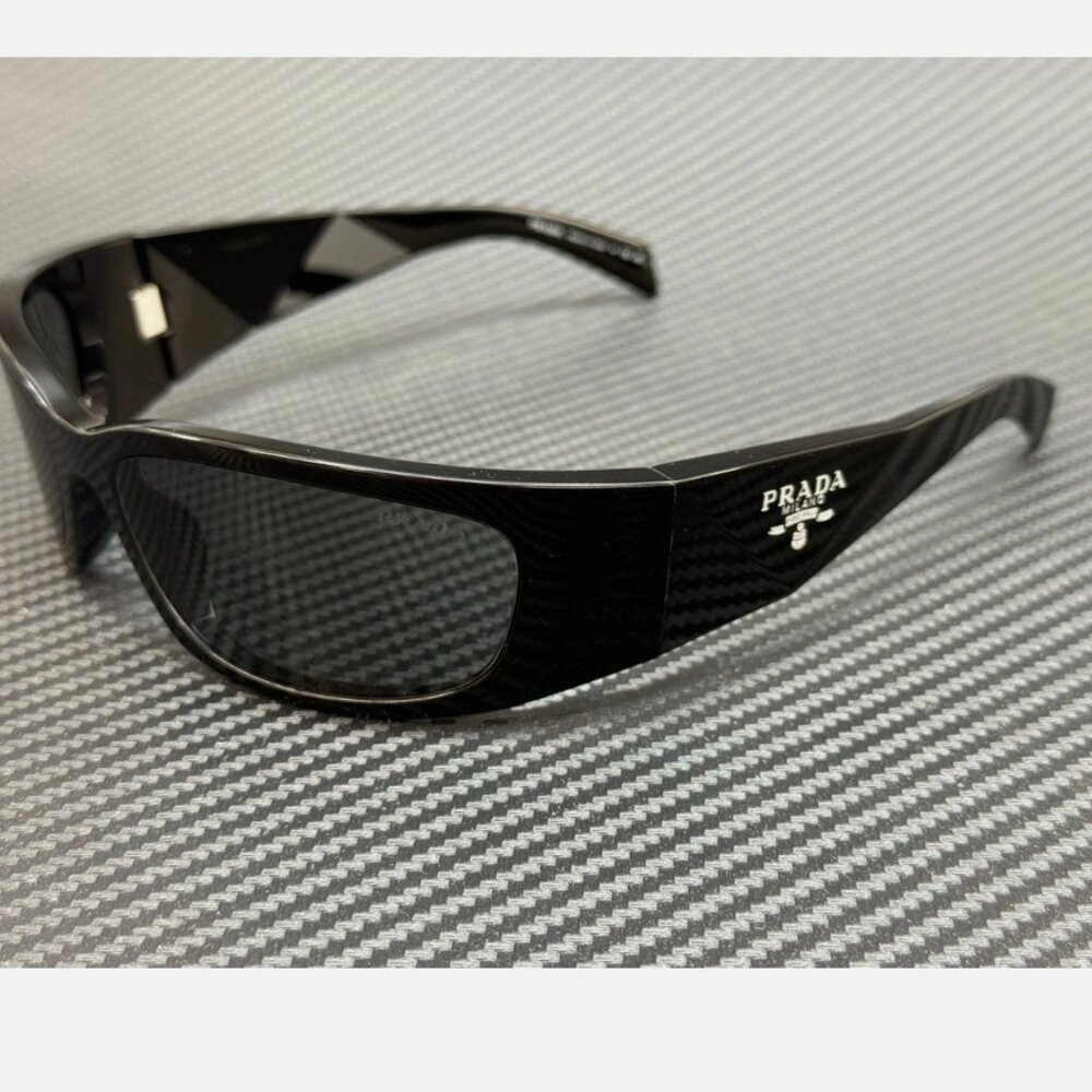 PRADA 60mm Black Dark Grey Men's Sunglasses - Picture 1 of 5